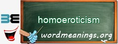 WordMeaning blackboard for homoeroticism